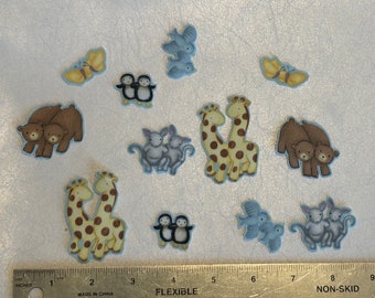 12 Noah’s Arc Babies Iron on Fabric Appliques Pre-Cut