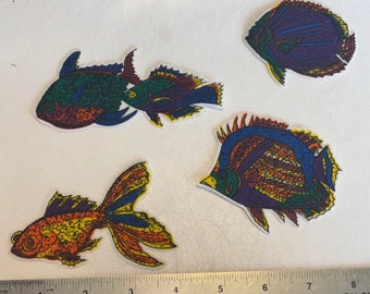 Fish Iron on Fabric Appliques Pre-Cut