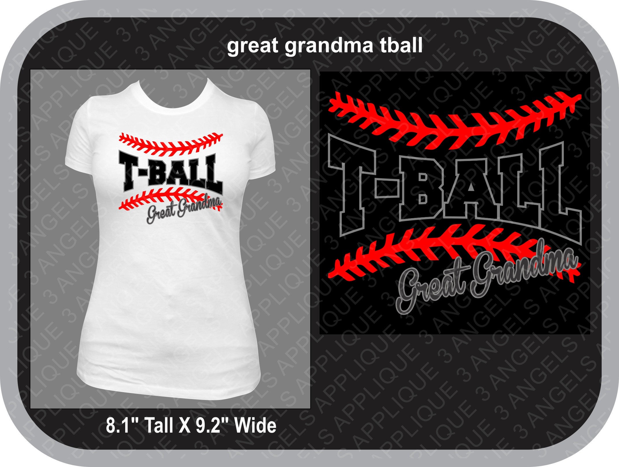 Download T-Ball Great Grandma with laces SVG Cutter Design INSTANT ...
