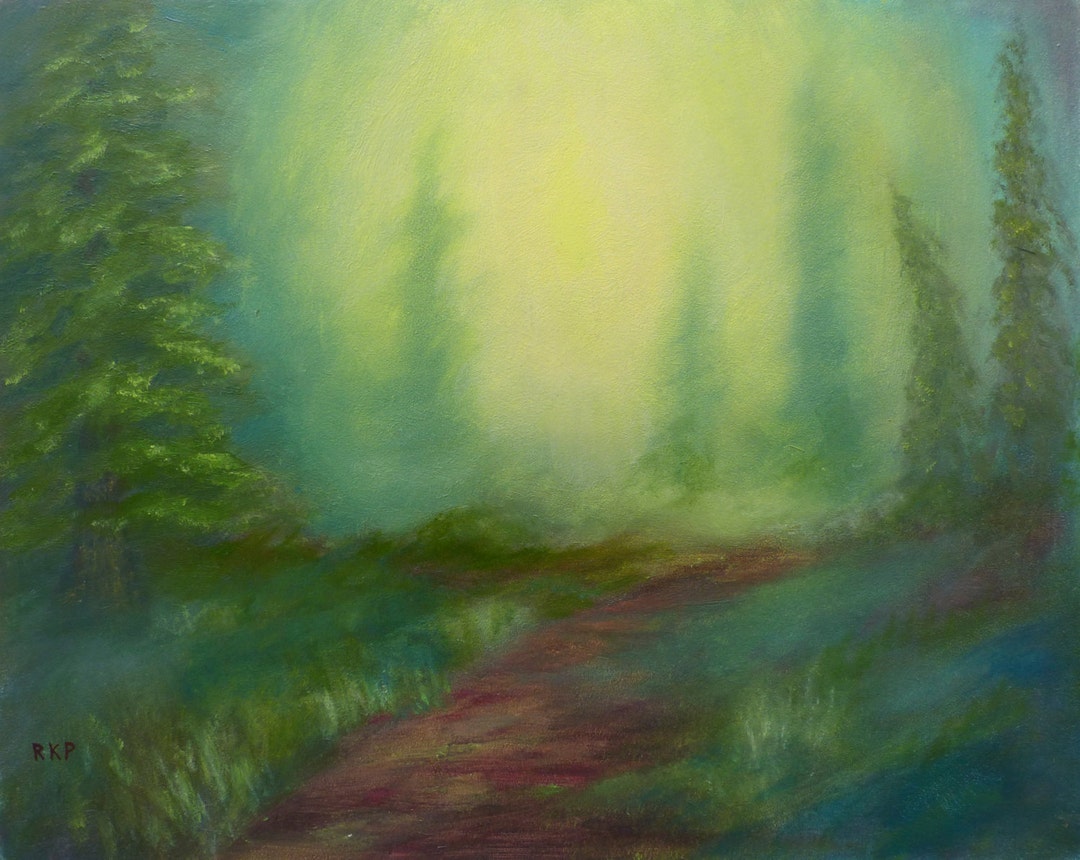 Deep Woods Twilight - an Original Oil Painting of a Forest in the ...
