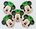 7.2x7.5cm 10pcs St. Patrick's Day Mickey Mouse w\/ Green Hat Shamrock Iron On Sew On Cloth Embroidered Patches Applique Machine Embroidery product logo