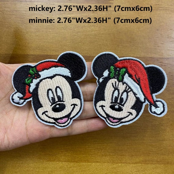 Mickey Mouse Christmas , Minnie, Disney Patches, Embroidered Iron