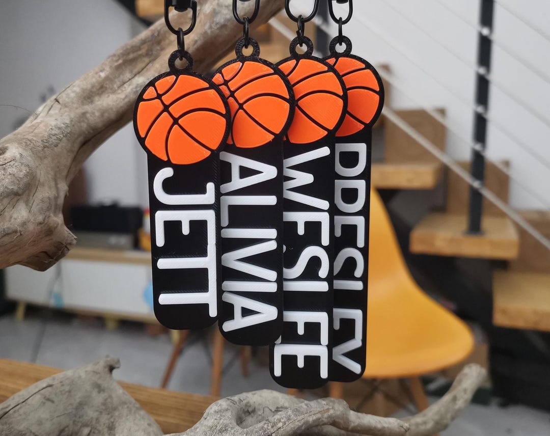 Bulk Set 5/10/20 Personalized Custom Basketball Keychain Keyring ...