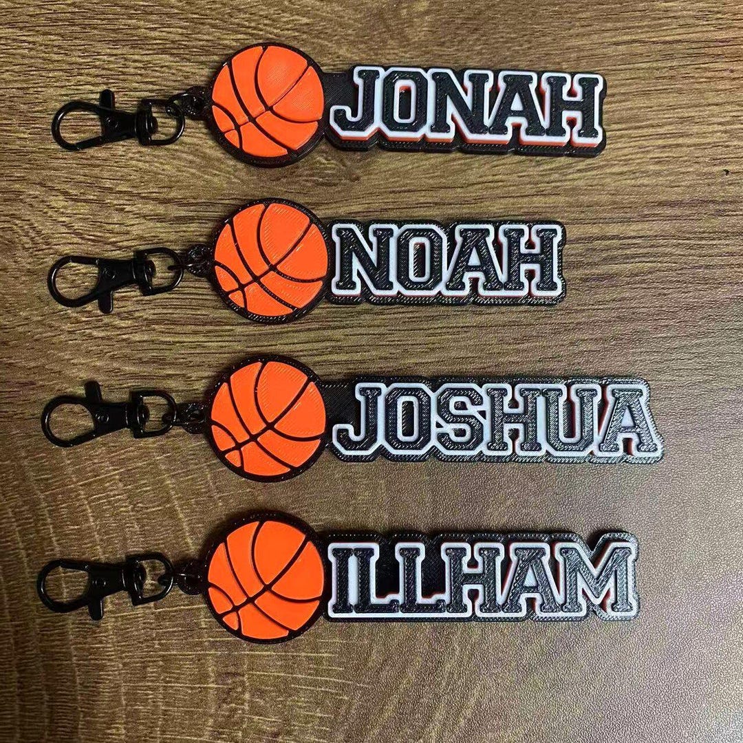 Pack 5/10/20 Personalized Custom Basketball Keychain Keyring Backpack ...