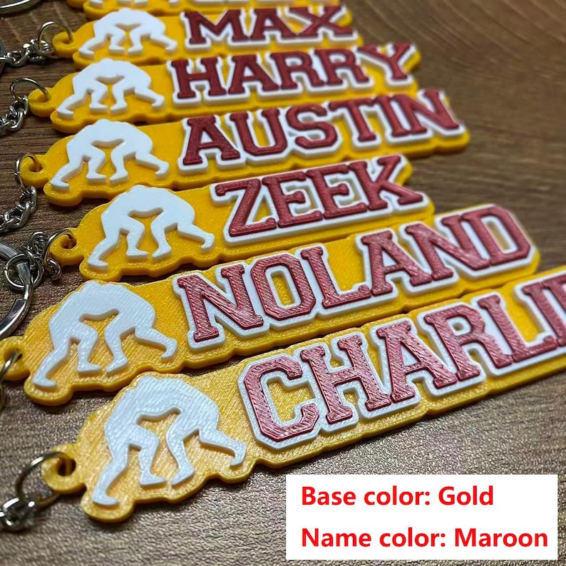 5/10/20 Custom Wrestling Wrestler Personalized 3D Printed Sport Team ...