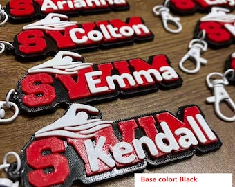 5/10/20 Personalized Swim Team Keychain, Custom Name 3D Printed Varsity Tag, Swimmer Keychain, Swim Club Diving Sport Team Gift, Party Favor