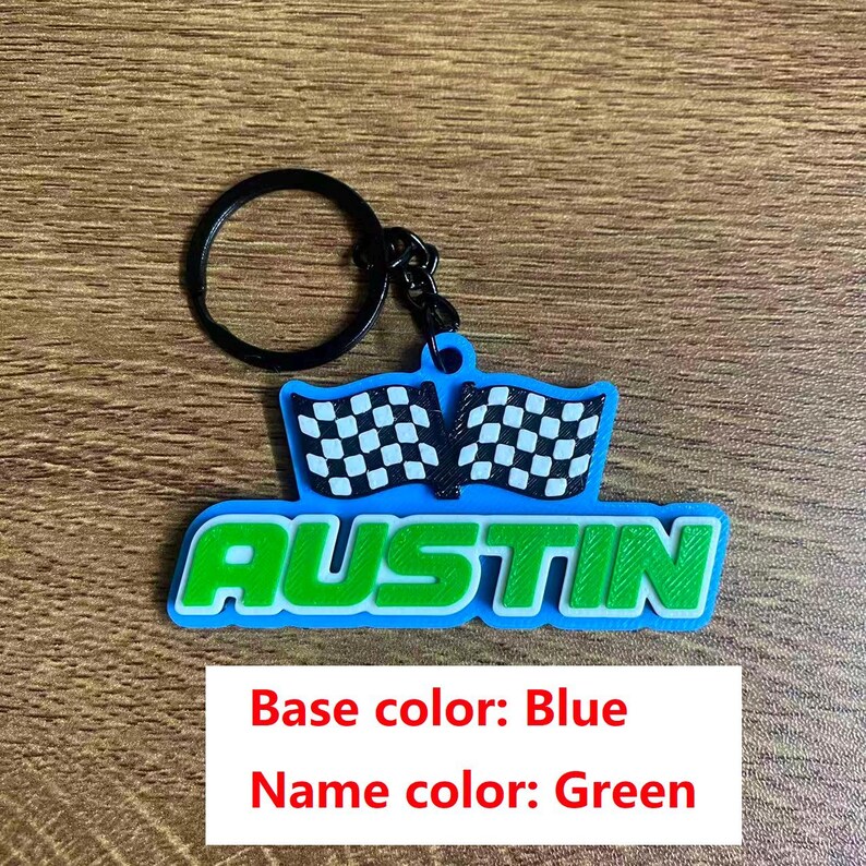 Customized Set 5pcs Racing Car Race Checkered Flag Personalized 3D ...