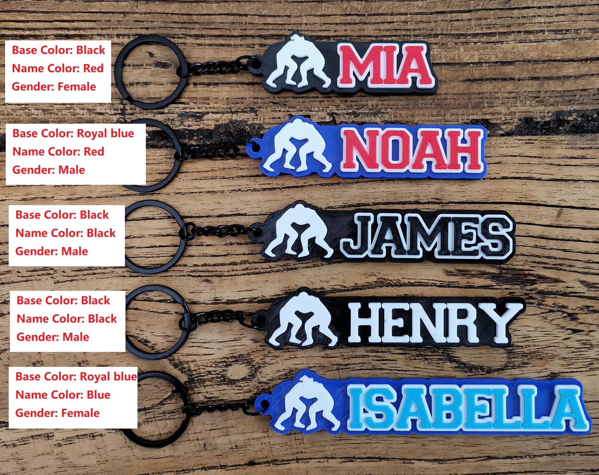 5/10/20 Custom Wrestling Wrestler Personalized 3D Printed Sport Team ...
