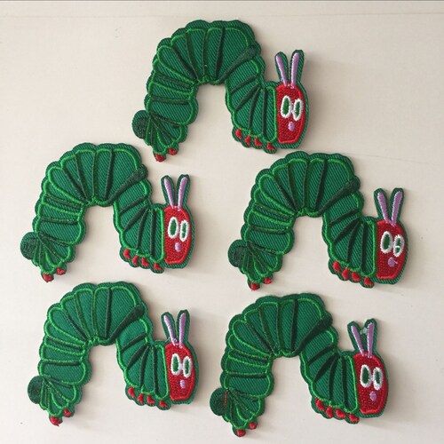 6.8x5cm 10pcs Very Hungry Caterpillar Iron on Embroidered Etsy