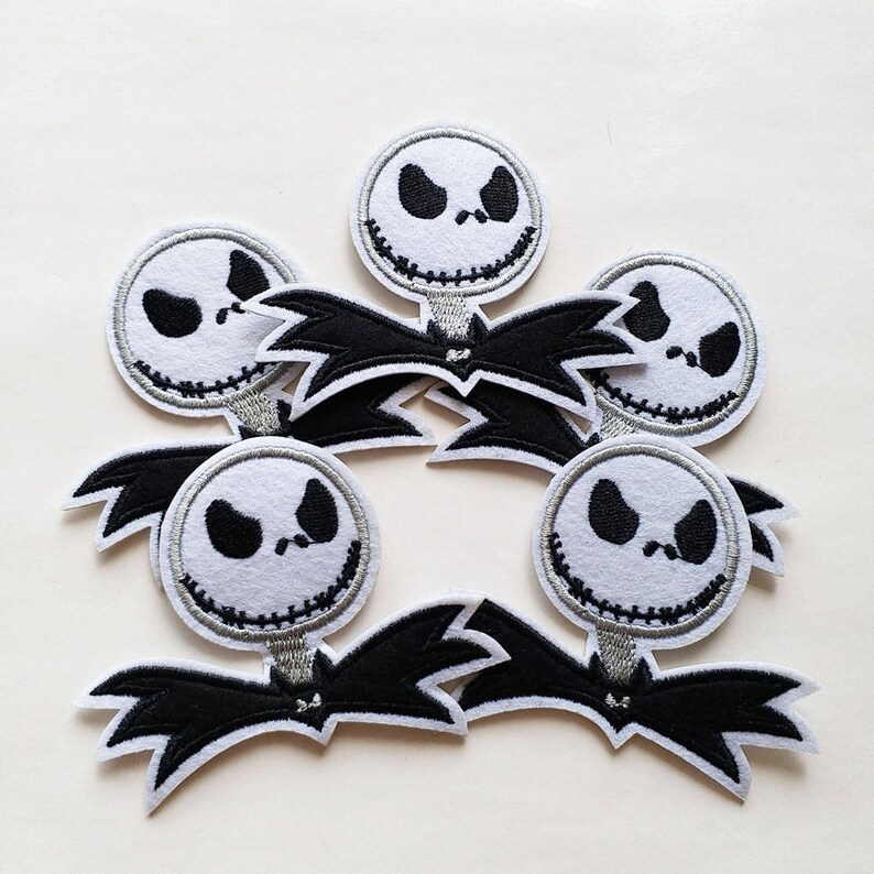 8x6.5cm 10pcs Jack Skellington w/ black bow tie The Nightmare | Etsy