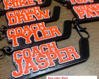 5/10/20 Personalized Hockey Bag Tag 3D Printed Keychains | Senior Night & Tournament Swag Bag Fillers | Custom Ice Hockey Player Team Gifts
