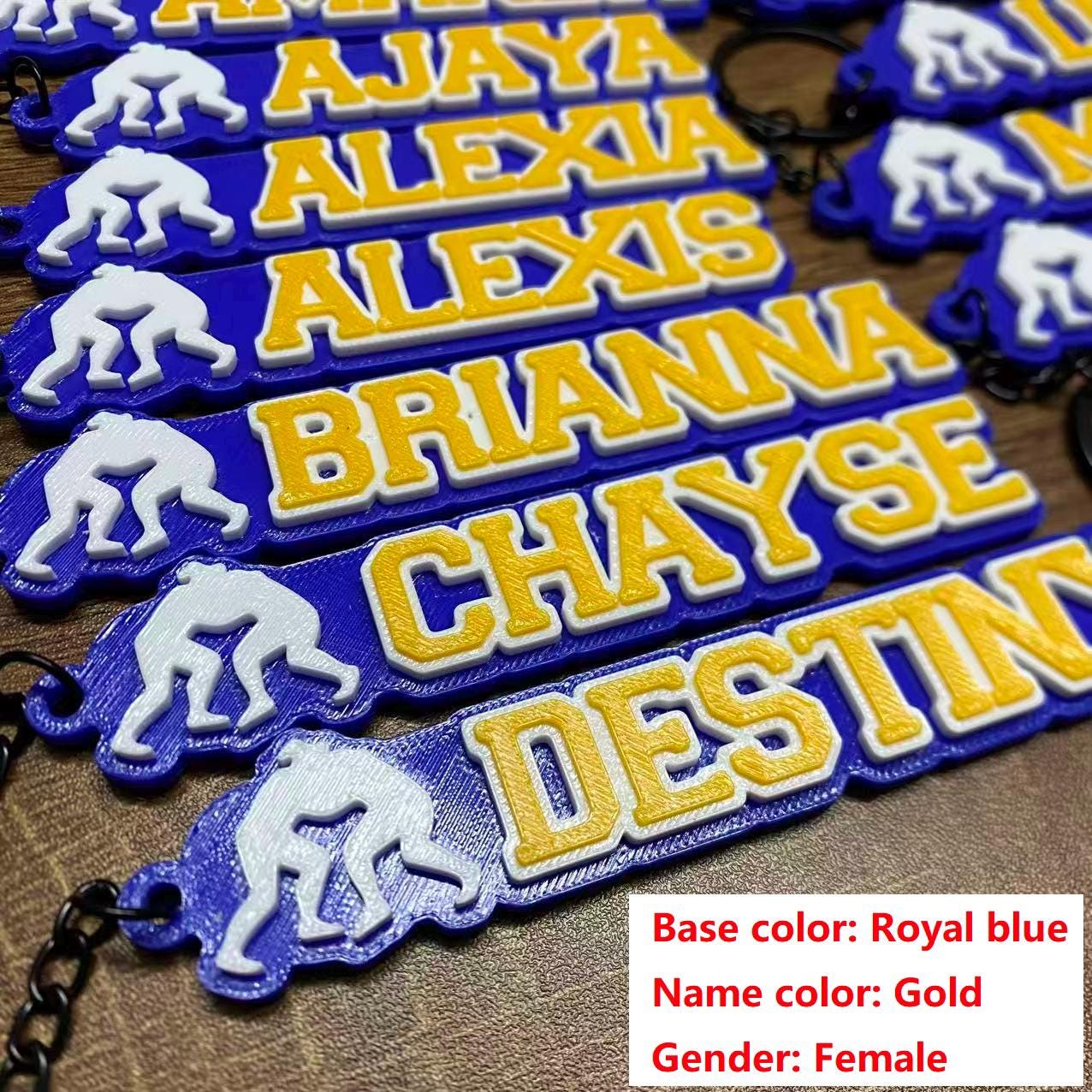 5/10/20 Custom Wrestling Wrestler Personalized 3D Printed Sport Team ...