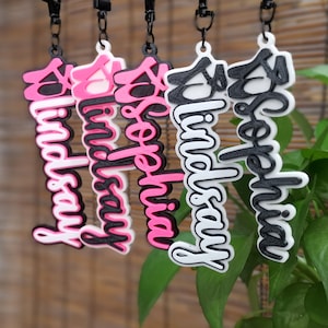 Ensemble 5 pièces ballerine chaussons de danse danseur personnalisé nom imprimé 3D porte-clés porte-clés sac à dos étiquette de bagage équipe cadeau d'anniversaire