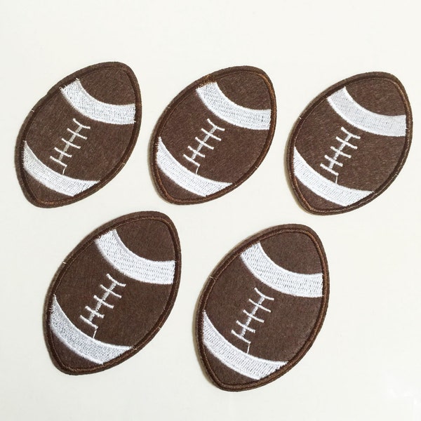 5.3x8cm 10pcs American Football Sport Iron On Embroidered Patches Appliques Machine Embroidery Needlecraft Sewing Game Day Trucker Hat Patch