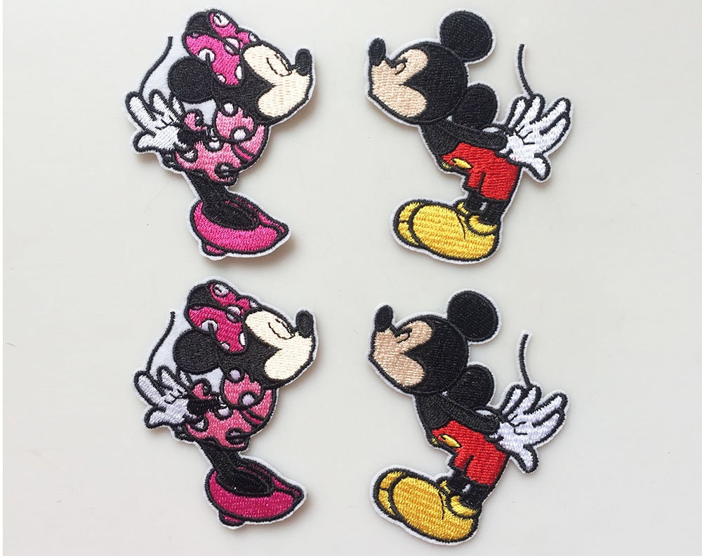 Iron on patches - MINNIE MOUSE M Disney - pink - 8x5cm