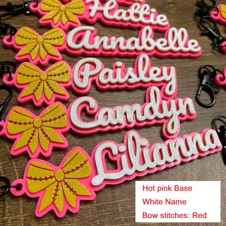 Cheerleading Ribbon Keychains 5/10/20 Personalized Softball Cheer Bow Ribbon Cheerleader Cheerleading ...
