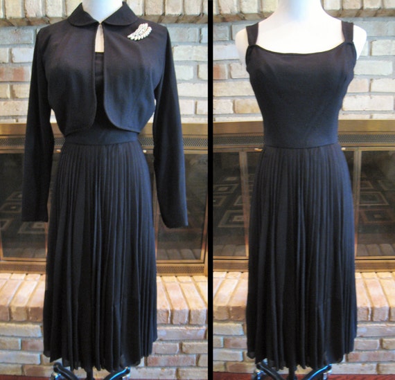 Pat Premo California 1950s - '60s Black Dress with