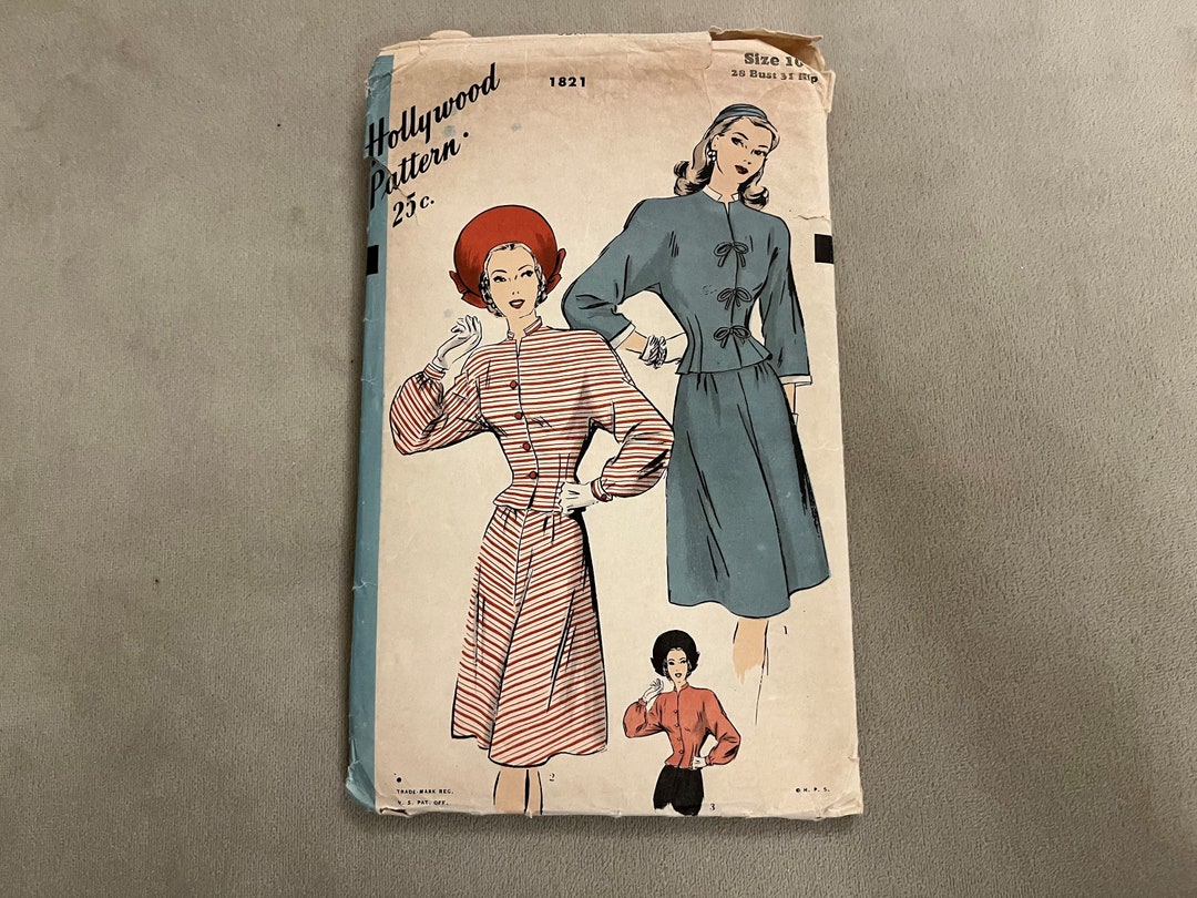 1940's Hollywood Playsuit and Skirt Pattern - Bust 30