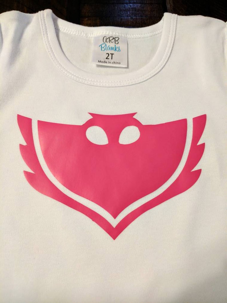 PJ Masks Owlette T-shirt Halloween costume red owl hero Shirts KidsAdult size