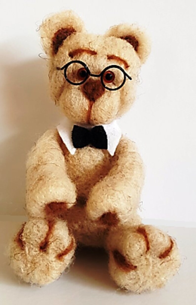 needle felted teddy bear