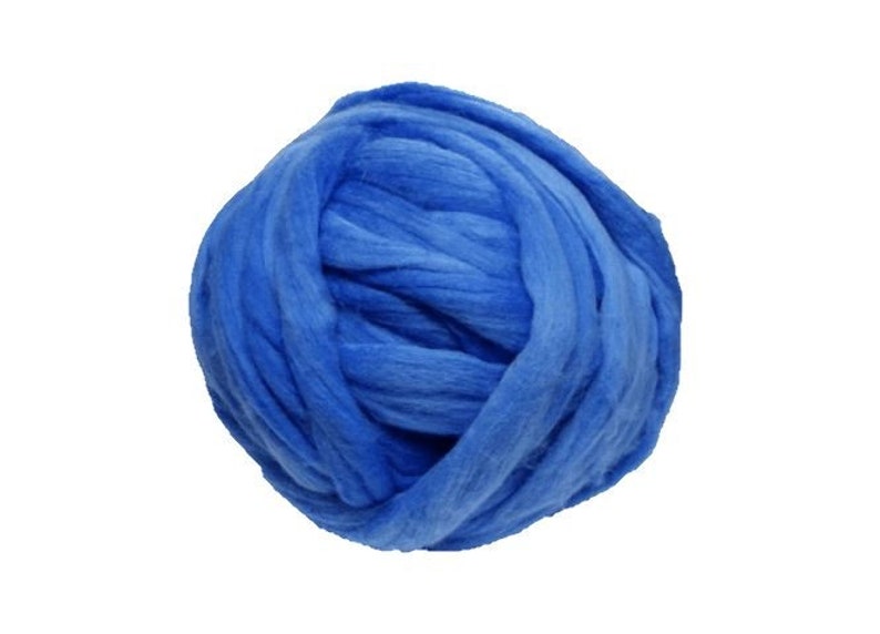 Merino wool roving blue
