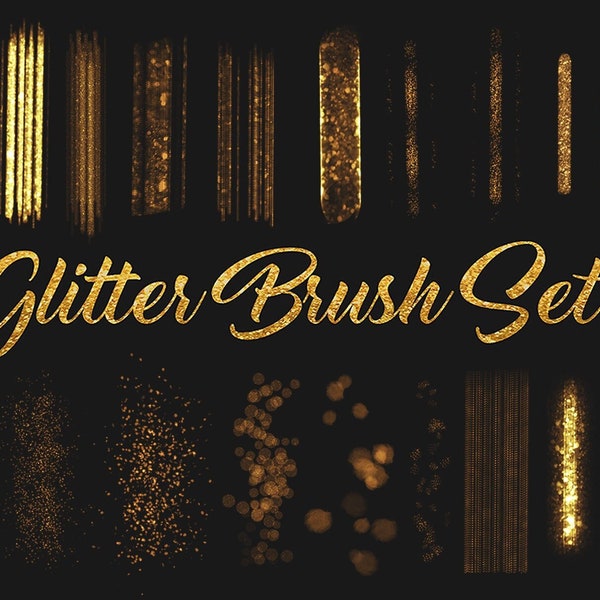 Procreate Brushes GLITTER Brush Procreate Sparkle Brush Procreate Lettering Brush Set Shimmer Glitter Brush Strokes Procreate Glitter Brush