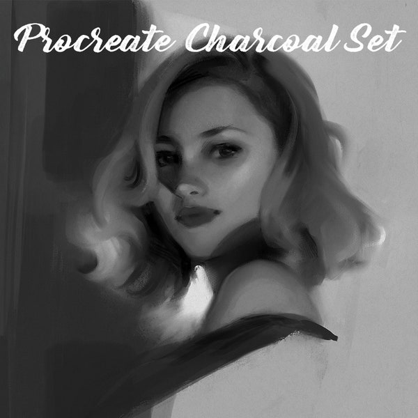 Procreate CHARCOAL BRUSHES Paper Textures Procreate Charcoal Paper Brush Set Procreate Brushes iPad Pro Brush Set Drawing Sketching Paper