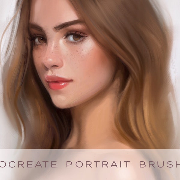 Procreate Brushes PORTRAIT Procreate Brushes Hair Brush Procreate Face Brushset Freckle Brush Makeup Brush Eyelash Brushes Skin Texture iPad