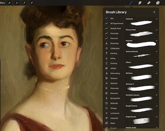 Procreate OIL Brushes for Procreate, Oil Paint Brushes, Oil and Acrylic Painterly Brush Set for Procreate Painting Brushes Oil Brush Paint