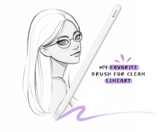 Procreate Brushes: Sketch & Line Art Brush Set (Digital Download)