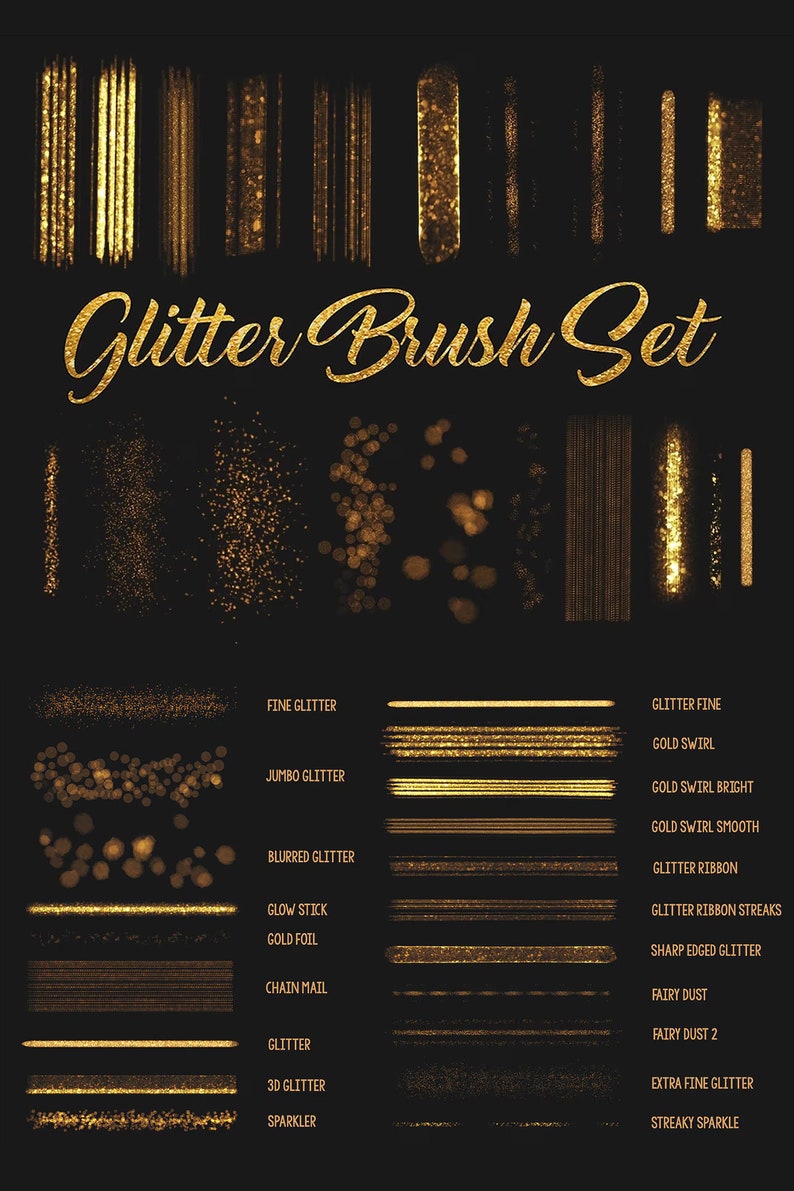 procreate glitter brushes