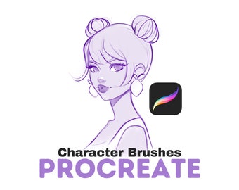 Procreate Character Line Art Brush Set: Sketching & Freckles (Digital Download)