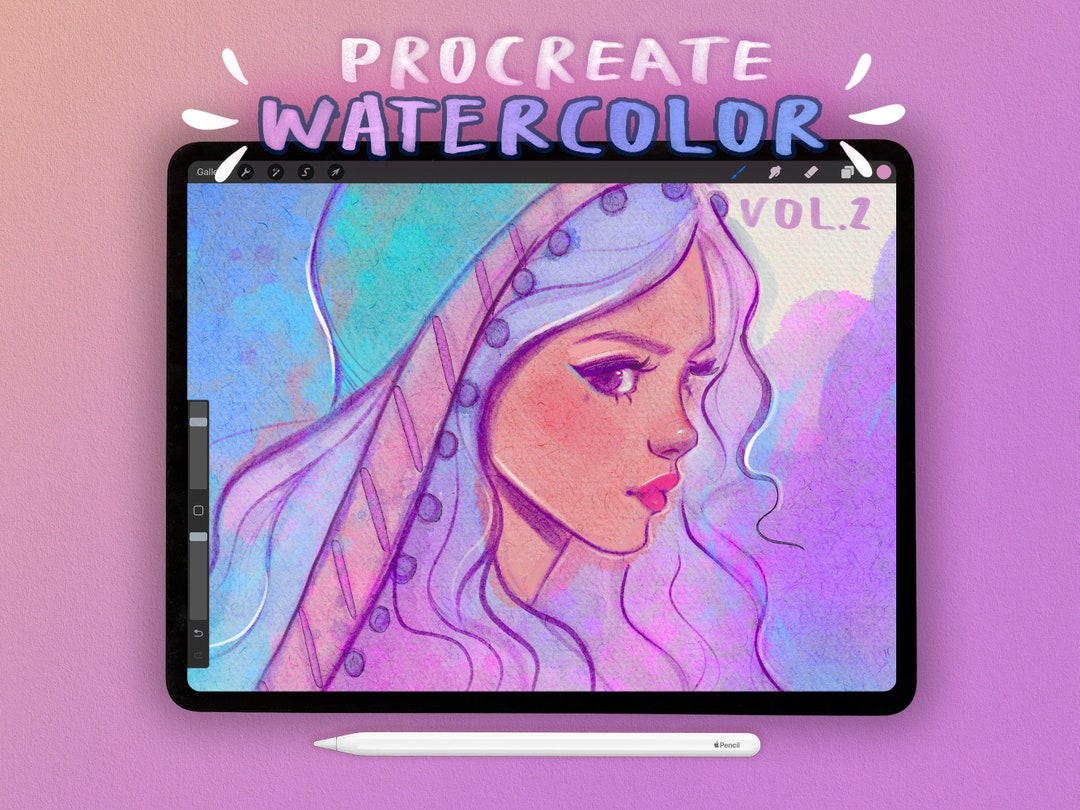 Realistic Watercolor Procreate Brush Set Vol 2 iPad Granulating Blooms ...