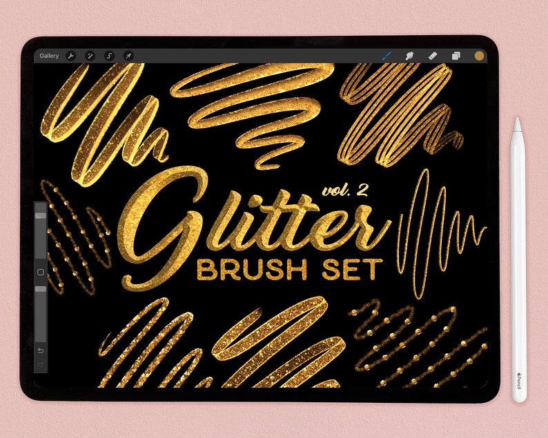 GLITTER Procreate Brushes Glitter Sparkle Brush Procreate Etsy