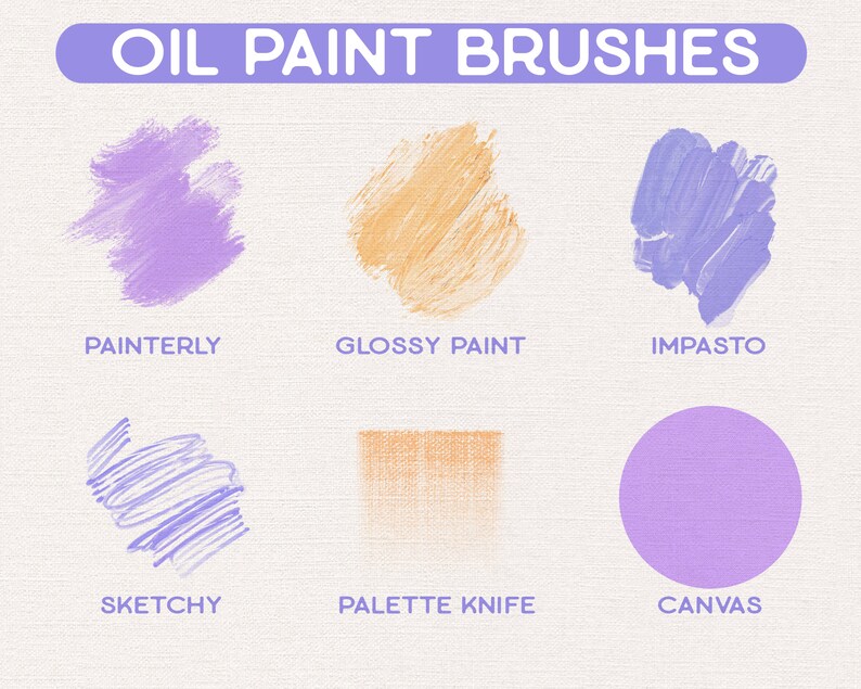 Procreate Brushes OIL Paint 6 Brushes for Procreate Painterly Etsy