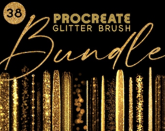 Procreate Brushes GLITTER Brush Procreate Brush Bundle Sparkle Procreate Brushes Lettering Glitter Brush Strokes 3D Procreate Glitter Brush