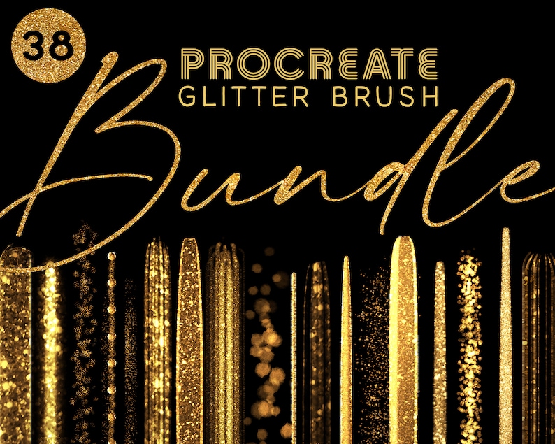 Procreate Brushes GLITTER Brush Procreate Brush Bundle Sparkle Etsy