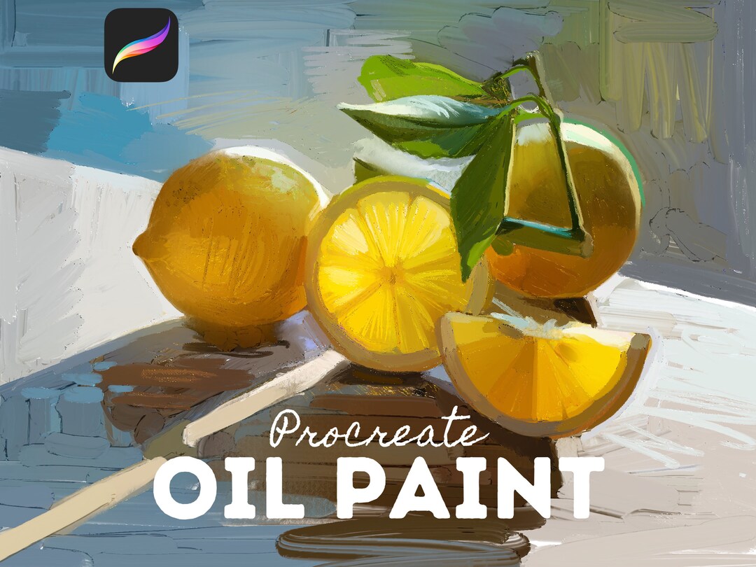 Procreate OIL PAINT Brushes Procreate Canvas Textures Paint for