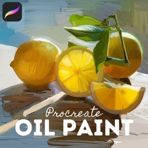 Procreate Pennelli per VERNICE A OLIO Procreate Texture su tela Vernice per l'app Procreate Pennello Set di pennelli pittorici Acrilico Impasto Procreate