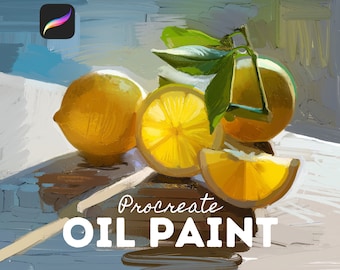 Procreate Oil Paint Brushes Realistic Oil Painting Brushes Procreate Digital Oil Painting Brushes Painterly Procreate Brushes Canvas Texture