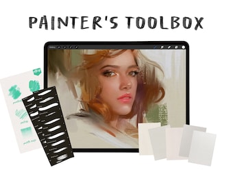 Procreate OIL Paint & Procreate WATERCOLOR Bundle Procreate Brushes Oil Paint Canvas Texture Procreate Watercolor Brushes Impasto Procreate
