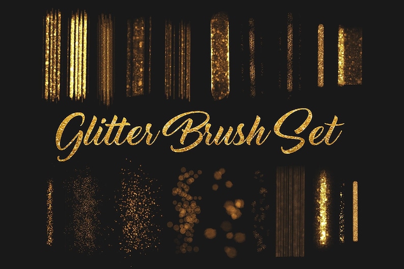 Procreate Brushes GLITTER Brush Procreate Sparkle Brush Procreate Lettering Brush Set Shimmer Glitter Brush Strokes Procreate Glitter Brush image 1