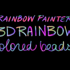 RAINBOW Brushes Procreate iPad Lettering Note Taking 3D Rainbow Script ...
