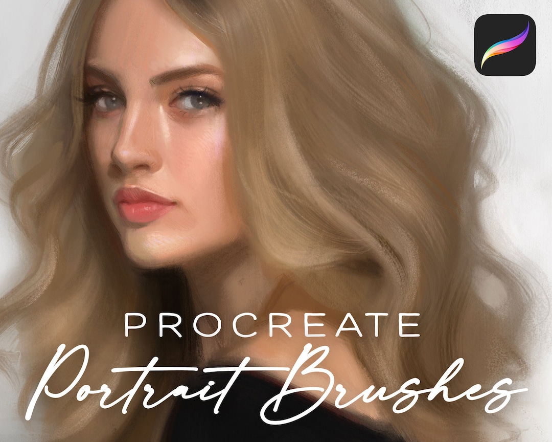 Procreate PORTRAIT Brushes Procreate Hair Brush Procreate Face Brush