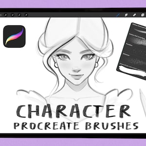 PROCREATE Brushes DRAWING Brushes for Sketching Characters in Procreate Character Line Art Brush Lineart Brush Procreate Color Palette iPad