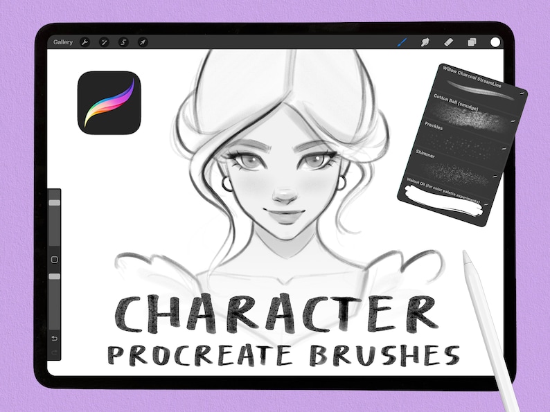 PROCREATE Brushes DRAWING Brushes for Sketching Characters in image 1