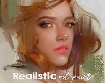 Procreate OIL PAINT Brushes Procreate Canvas Textures Paint for Procreate App Paint Brush Painterly Brush Set Acrylic Instant Download Pack