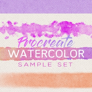 Procreate AQUAREL penselen Aquarel Procreate Brush Set van 6 aquarel penselen Aquarel Procreate penselen Aquarel canvas splatter