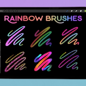 Pinceles Procreate RAINBOW Procreate Brush Rainbow Brush Procreate Rainbow Glitter Procreate Brush Rainbow Lettering Brush Color 3D Procreate