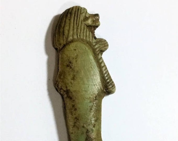 Vintage Ancient Egyptian Faience  Amulet, God Thoth as a Baboon, Amarna Valley, Upper Egypt, 47 mm. Rare Unusual Amulet